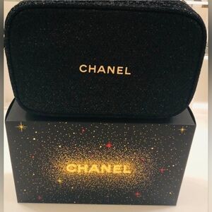 CHANEL Black Cosmetic Bag Limited Edition New With Box
